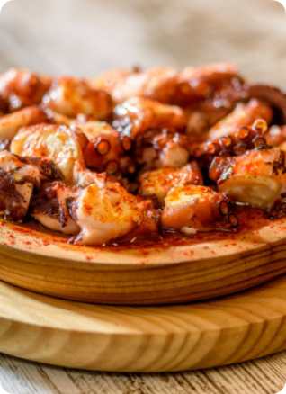 Ración de pulpo a la gallega