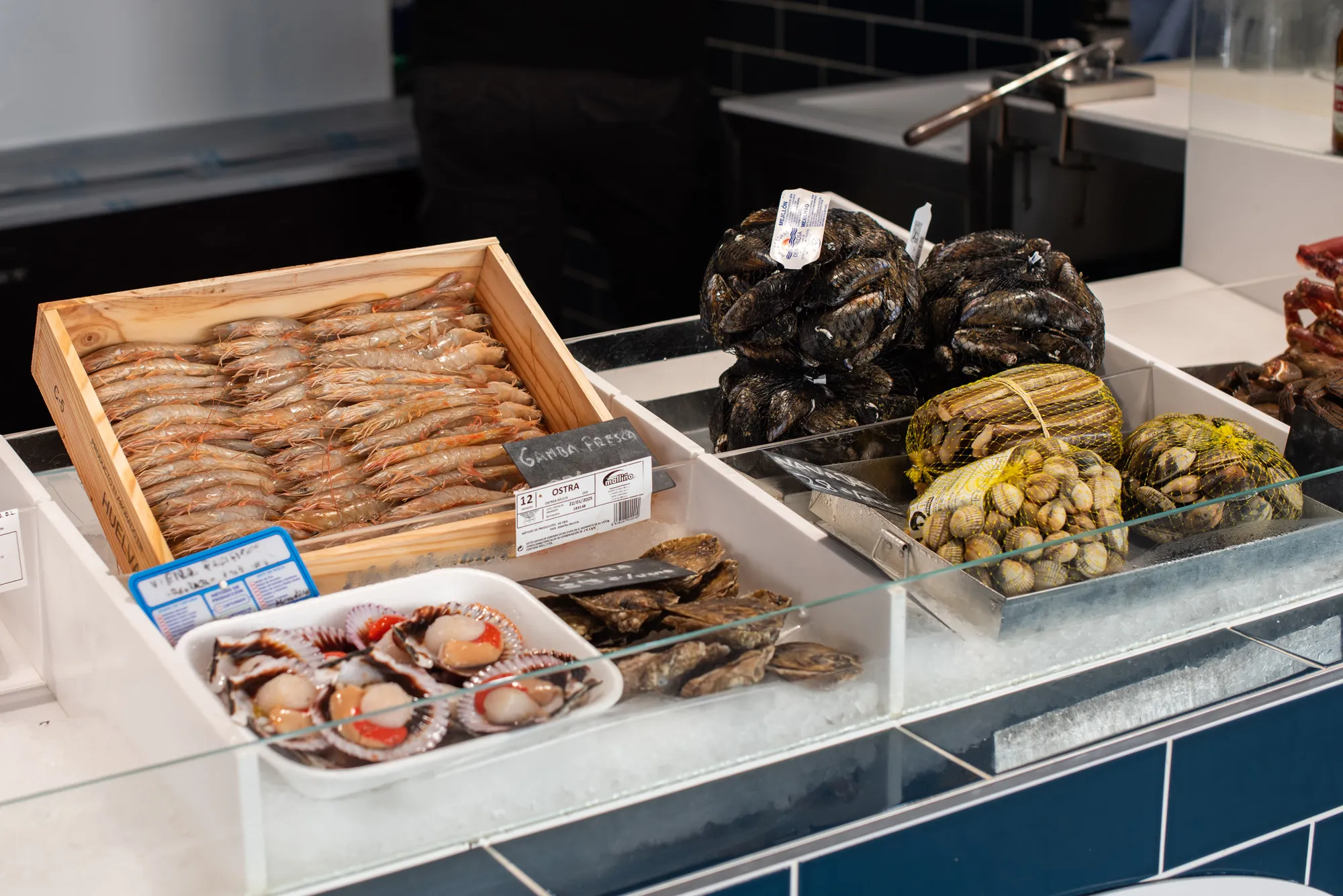 Marisco en el Mercado Municipal de Pontedeume