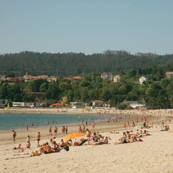 Playa de Madalena en verano