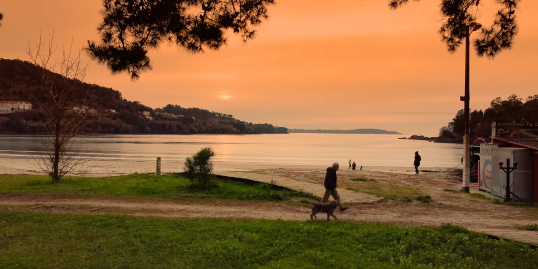 Atardecer en la playa de Cabanas